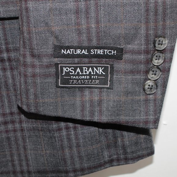 Jos. A. Bank Traveler NWT Men 44R Natural Stretch Tailored Fit Sport Coat Blazer - Picture 4 of 12